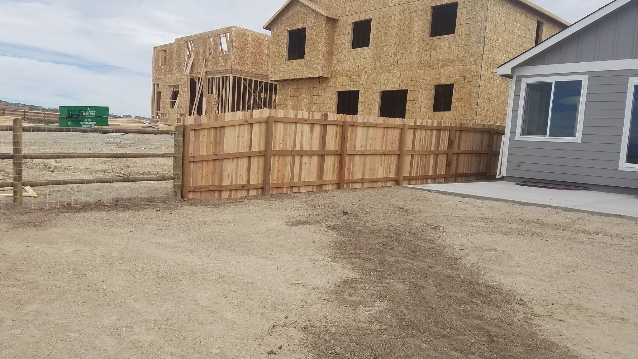 Wood fence installation, project 23