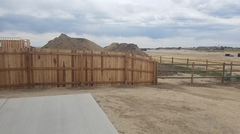 Wood fence installation, project 27