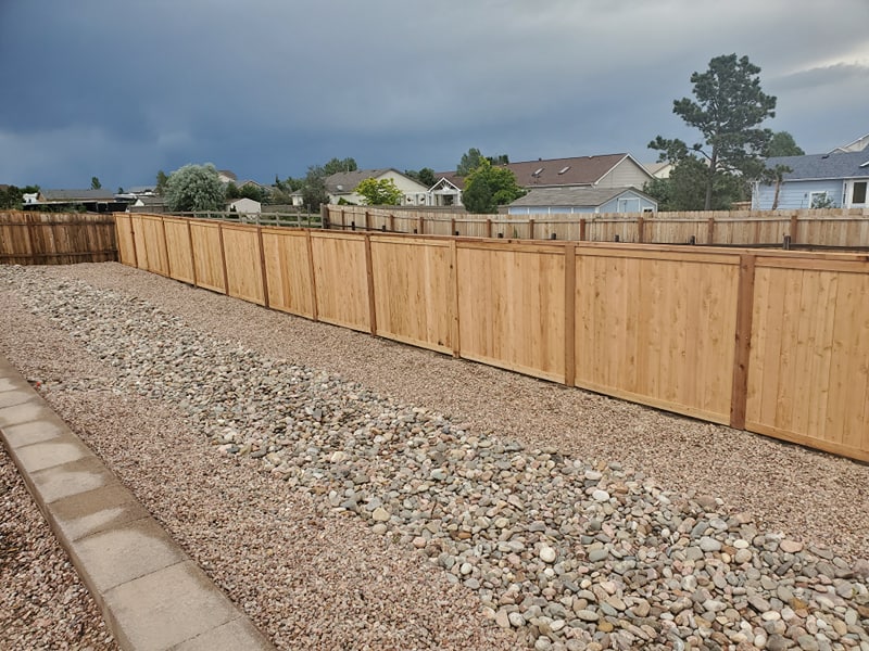 Wood fence installation, project 31