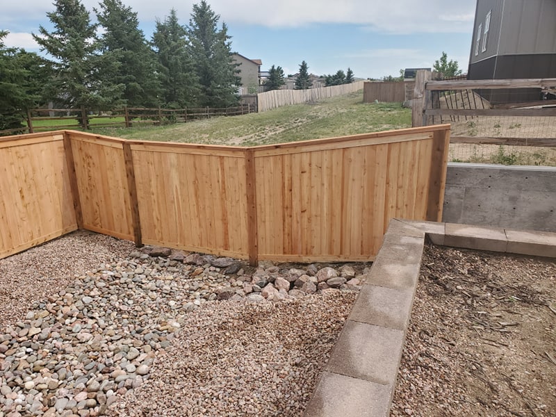 Wood fence installation, project 32