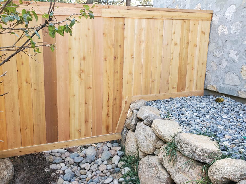 Wood fence installation, project 33