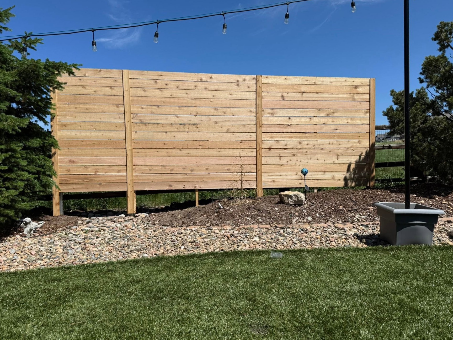 Wood fence installation, project 41
