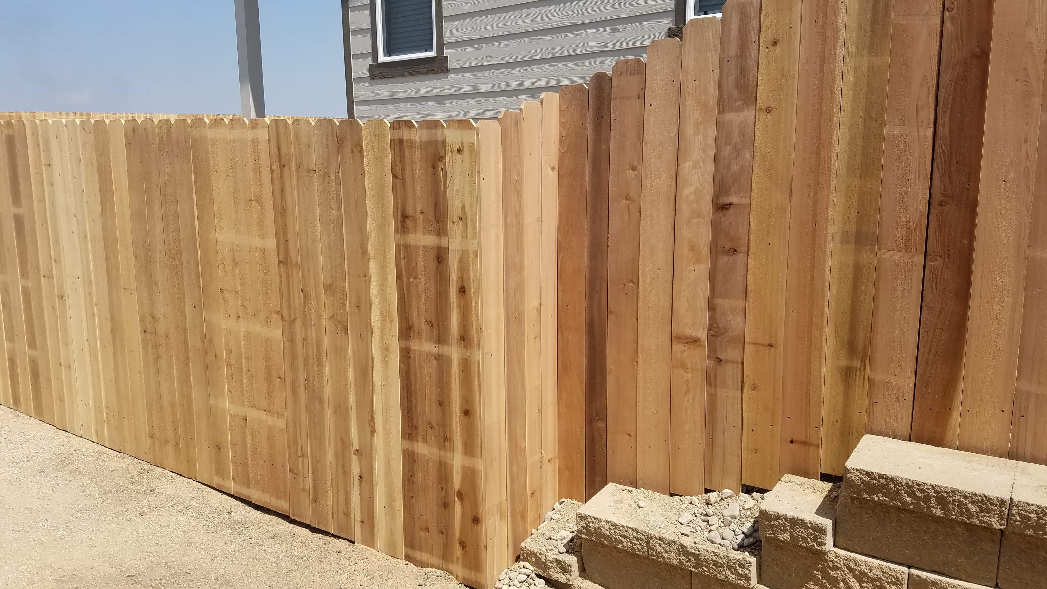 Wood fence installation, project 61