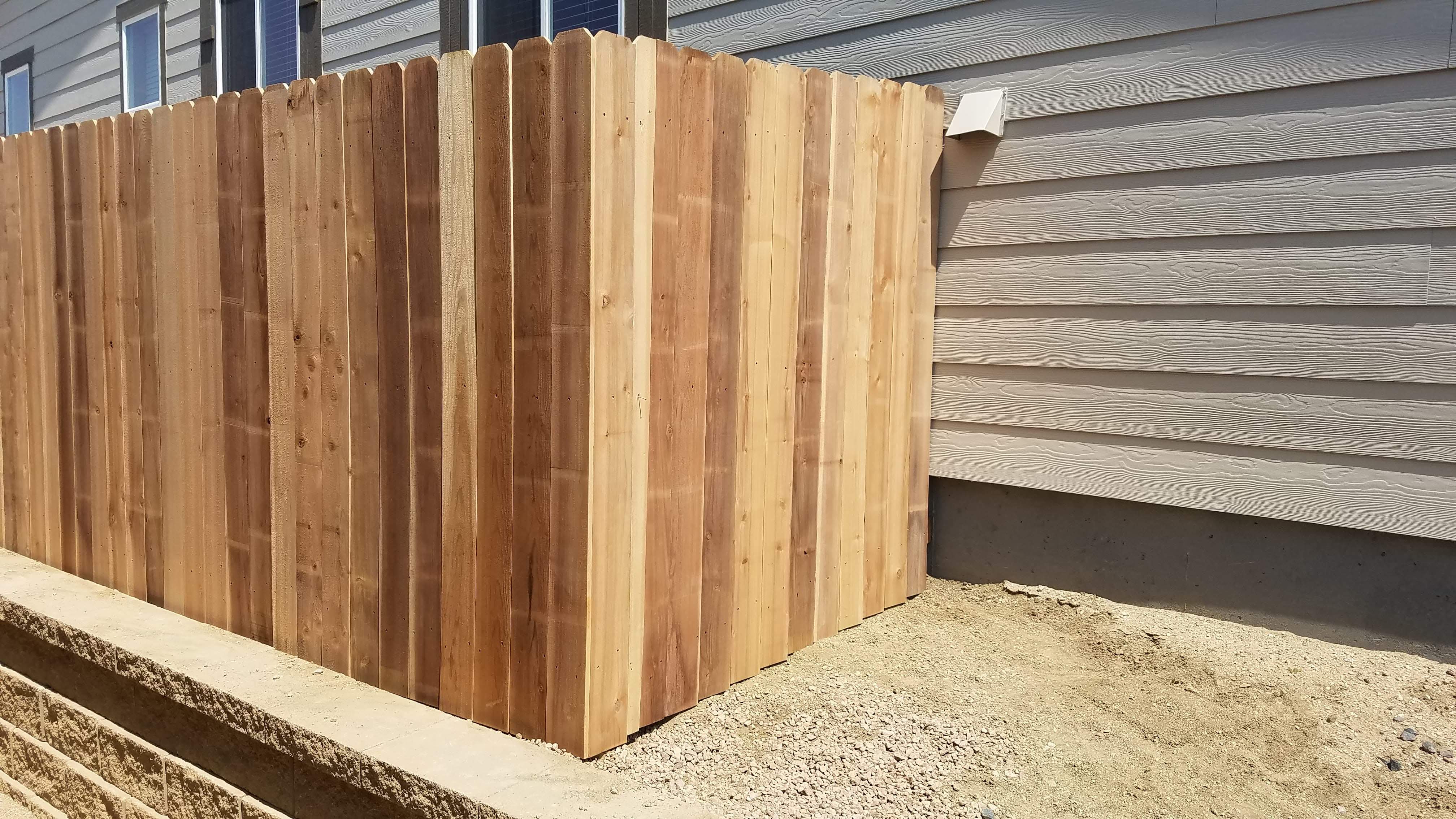 Wood fence installation, project 62