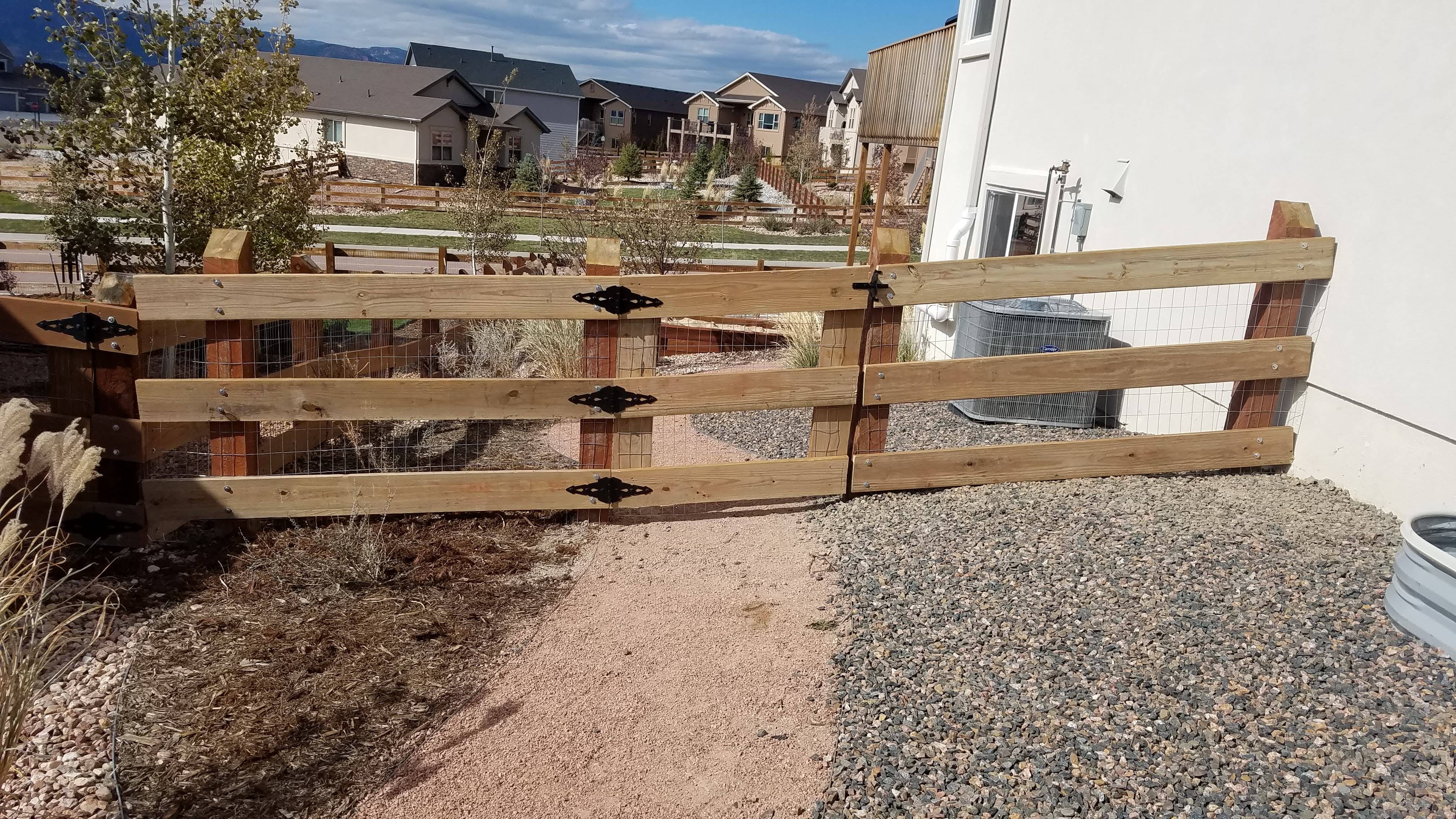 Wood fence installation, project 65